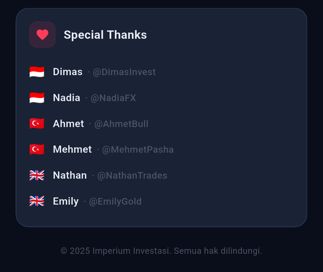 Uygulama içi Special Thanks ekranı